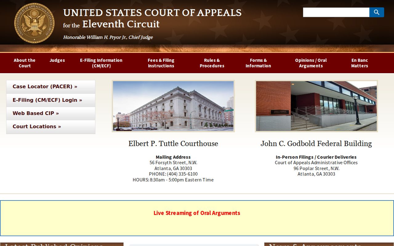 Eleventh Circuit Court of Appeals official website