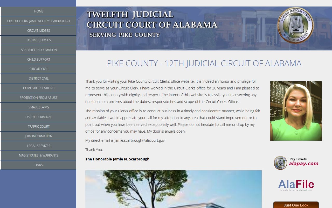 Pike County court docket and current Judicial Complex information