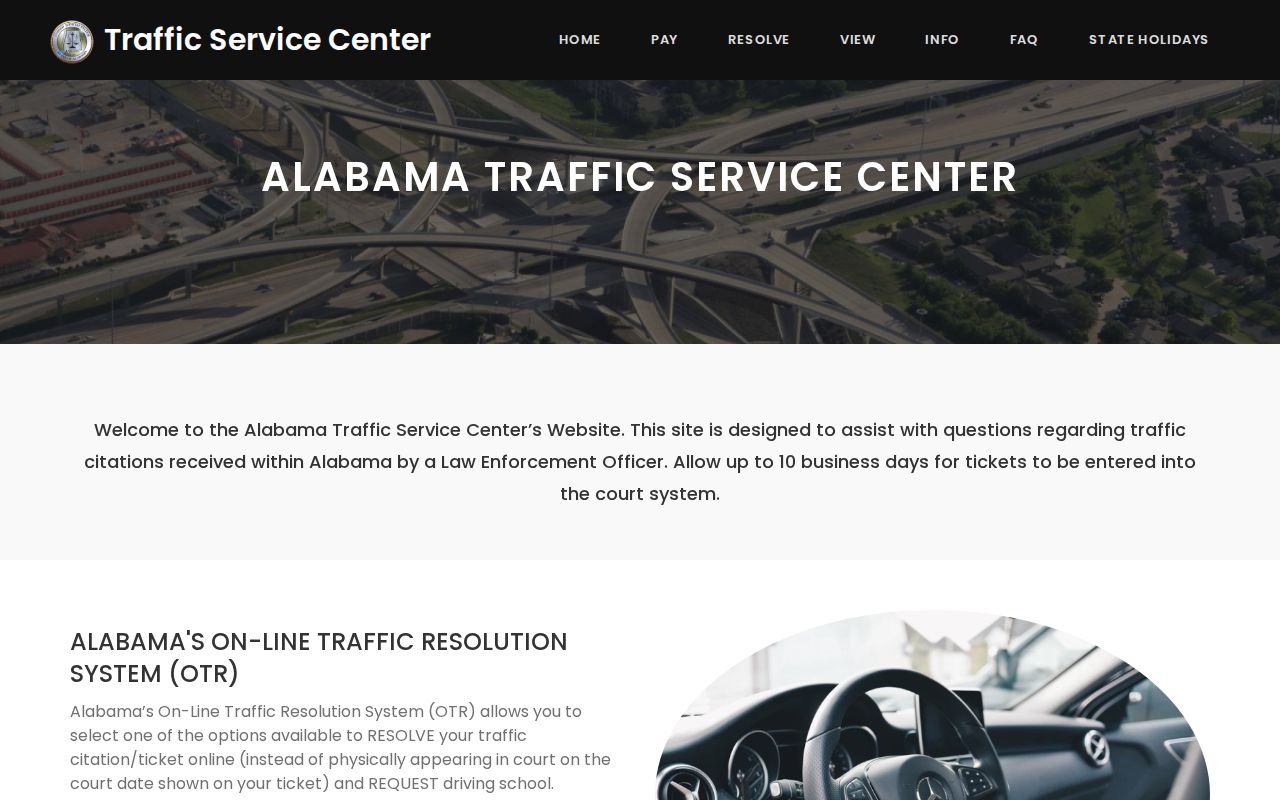 Alabama Traffic Service Center for Pike County tickets
