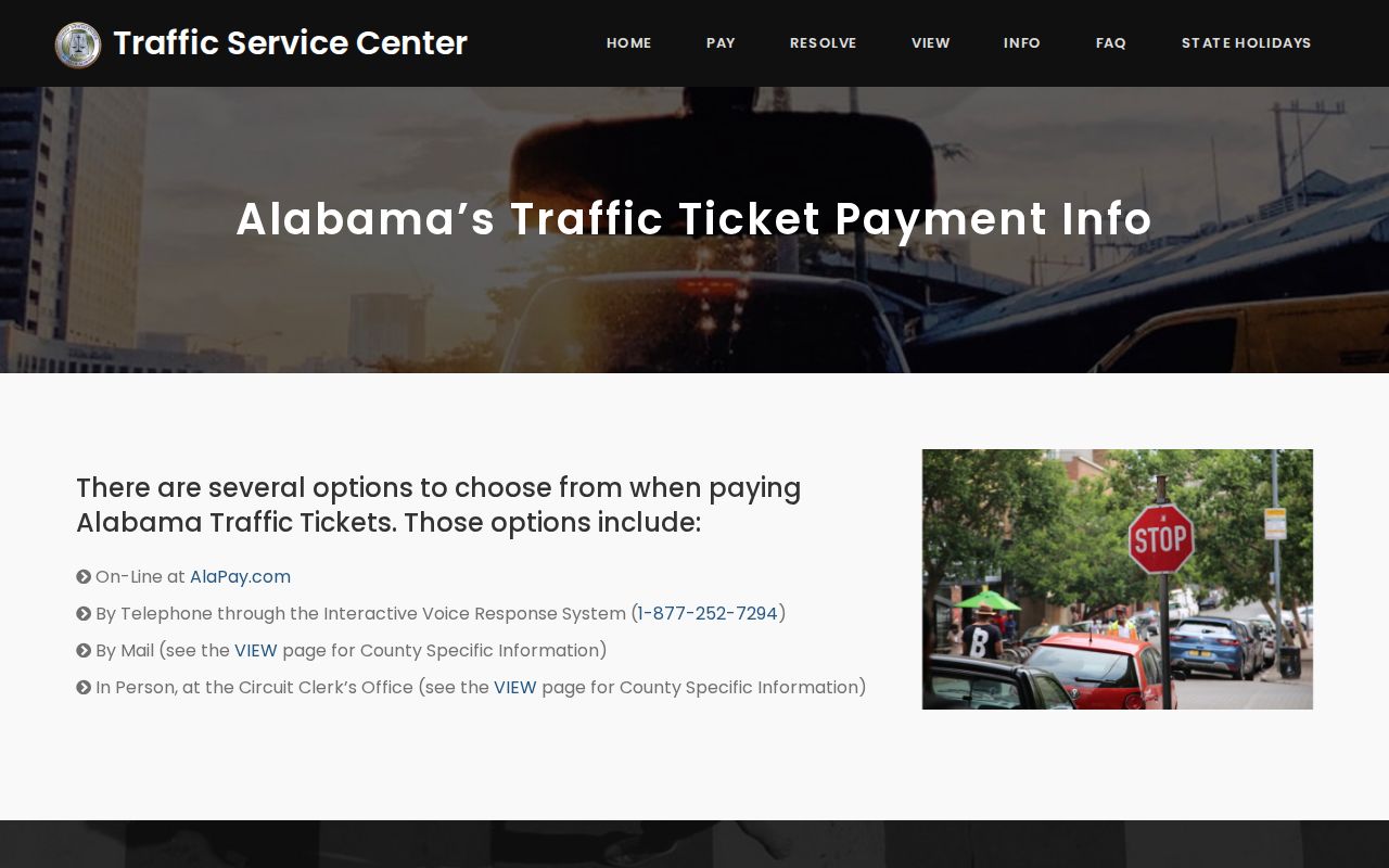 Alabama traffic ticket payment instructions